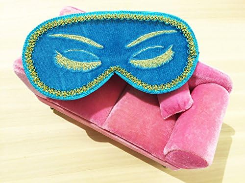 ComfortDecorHouse Audrey Hepburn Sleep Mask with Embroidery Eyelashes Velvet Sleep Mask Breakfast at Tiffany's Eye Mask Sleeping Eye Masks Bridal Shower Favor Velvet Night Mask Travel Sleep Mask