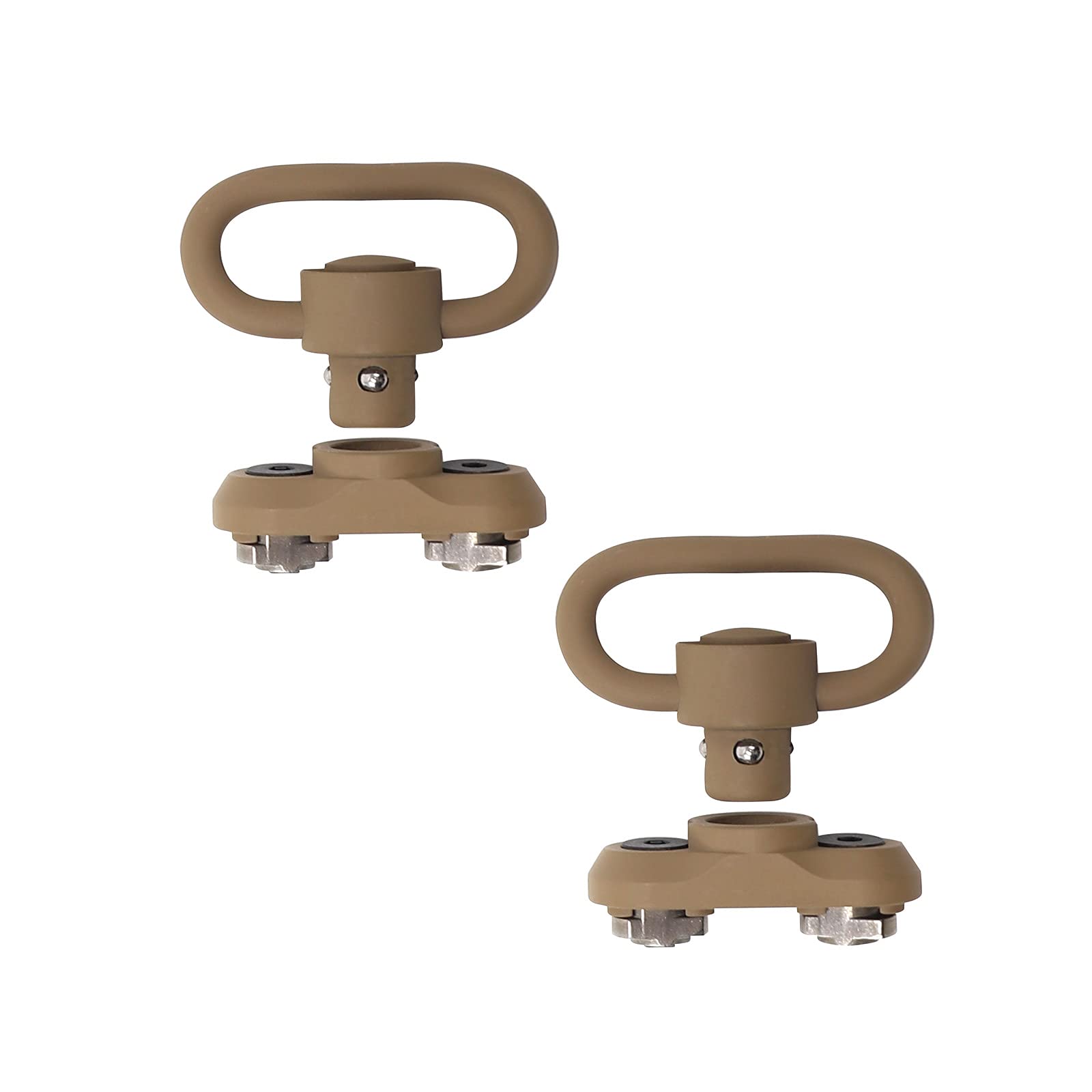 ND QD Sling Mount Sling Swivel 1.25 Inch Adapter Attachment 2 Pack-Sand