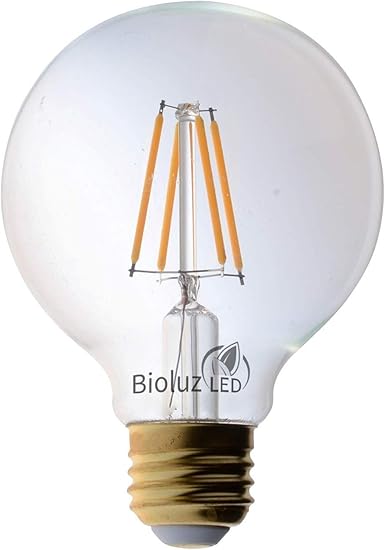 Bioluz Led Pendent Led Light Bulb Clear Filament Led G25 Globe 40 Watt Replacement Uses 4 5 Watts Warm White 2700k Led Light Bulb 470 Lumens Ul Listed Great Vanity Bulbs Amazon Com