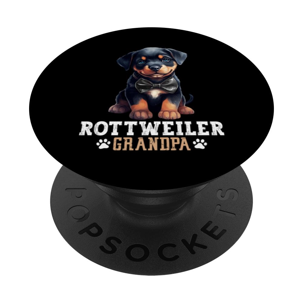 Rottweiler Grandpa Dog Lover Father's Day PopSockets Swappable PopGrip