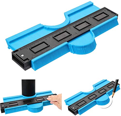 Aaaspark 2 Pack Wider Contour Gauge Shape Duplicator(5 Inch 10 Inch) Template Tool with Precisely Copies Irregular and Awkward Shapes - Precise Measurement Tiling Laminate Wood Marking DIY Tool(Blue) - Thumbnail 7