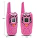 Eoncore T358 Walkie Talkies for Kids Two Ways Radio Toy Long Range 22 Channels 10 Call Tone Build-in Flashlight Pink