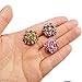L'VOW Small Size 1.8cm Silver Crystals Flower Brooches Corsage Bouquet Decor Pack of 12 (Colorful)