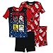 LEGO Star Wars Boys 2fer 4 Piece Cotton Pajamas Set (10, Black/Red)