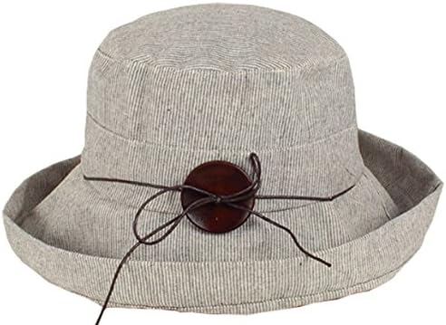 OLEWELL Cloth Wide Brim Adjustable Size Hat For Women Foldable UPF 50+ Winter Spring Summer Cap-Grey