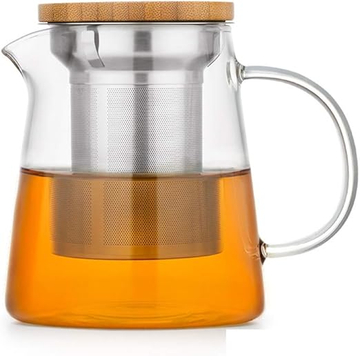 Amazon Com Glass Teapot Tea Leak Heat Resistant Glass Transparent Teapot With Handle And Lid And Filter Stove Safety 700ml 24 6oz Teapots