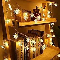 Christmas Snowflake String Lights, 49 ft 100 LED
