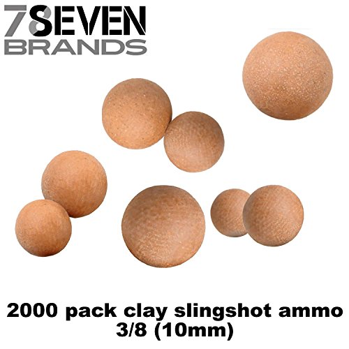 78 Seven Slingshot Ammo 3/8 (10mm) Clay Slingshot Ammo 2000pcs Per Pack