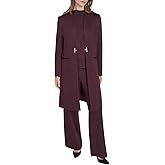 HALSTON womens Dress Topper Long Sleeve Gold Hardware Jacket