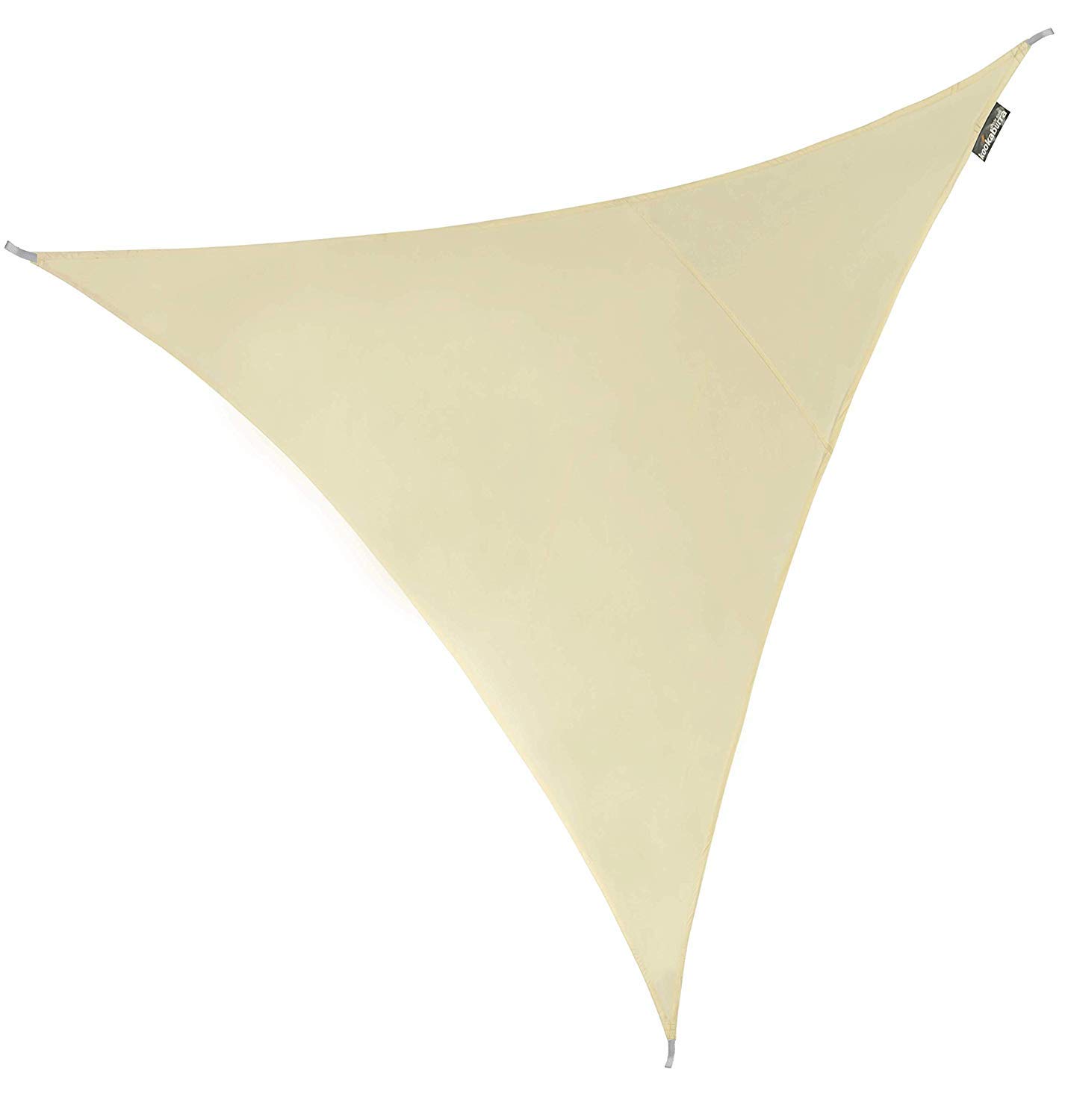 Kookaburra 2m Triangle Water Resistant Garden Patio Sun Shade Sail Canopy 96.5% UV Block with Free Rope (Ivory)