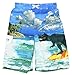 Ocean Pacific Boys T-Rex Dinosaur Surfing Swim Shorts