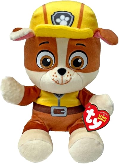 TY Rubble Paw Patrol Plush Toy 18 cm Soft Cuddly Beanie Babies Range