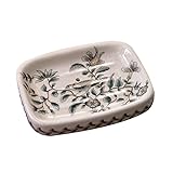 Kelake Ceramic Soap Dish, Ice Crack Ceramic Bird