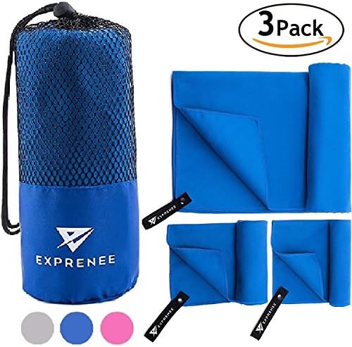 Quick Dry Towel. S M XL Microfiber Towel Set. Backpack Towel Pack. Fast Drying Towel. Great for Pool Towels, Yoga, Gym, Swim, Camp, Body, Sport, Travel. Perfect Lightweight Travel Towel Sets, exprenee