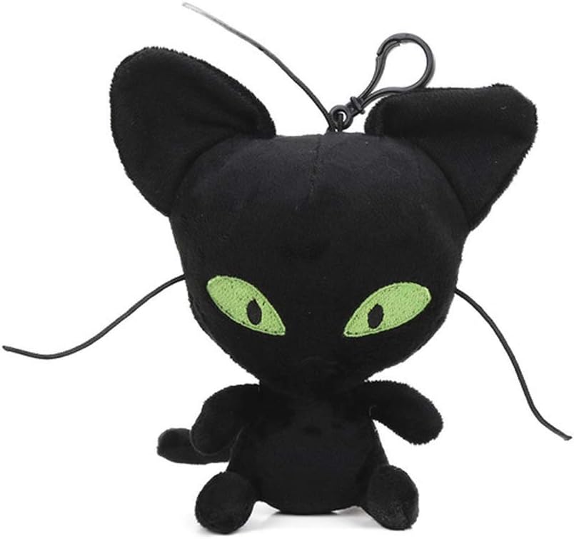 Detazhi Plagg and Tikki Plush Doll Pendant Keychain Ladybug Cat Noir Lady Bug Adrien Marinette Soft Stuffed Dolls (Color : 15cm a)