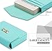 FYY Business Card Holder, Handmade Premium Leather Business Name Card Case Universal Card Holder with Magnetic Closure (Hold 30 pics of Cards) Mint Green