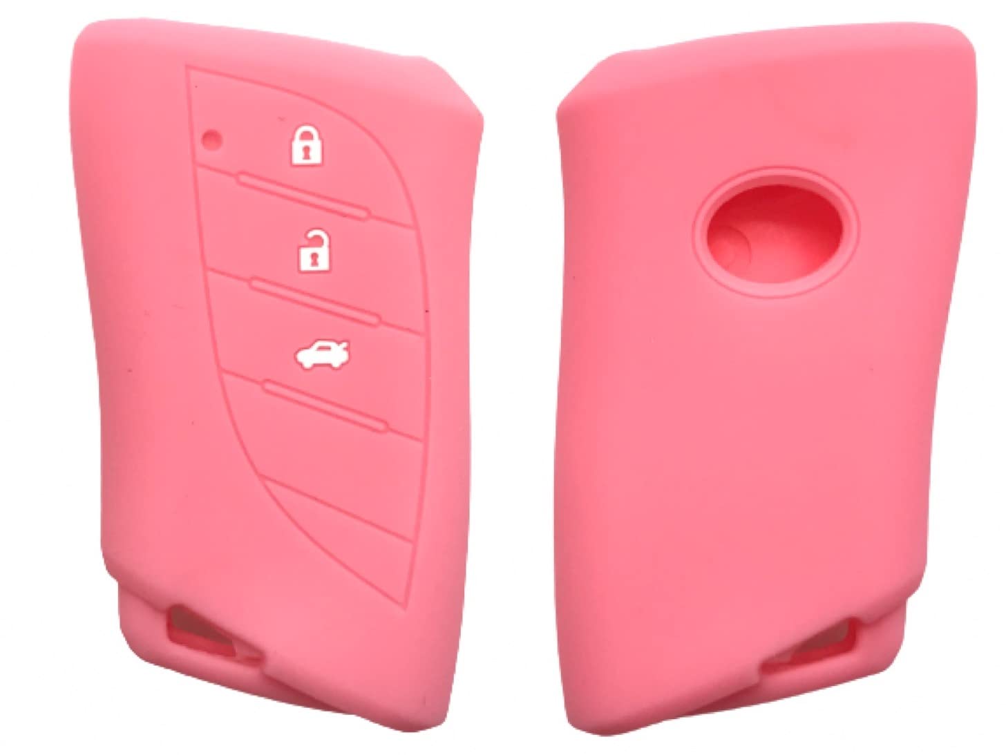 Nordecco - Silicone Key Protective Case Fits For Lexus rx 300 330 350 400h to 250 200 lx 470 570 gx 460 470 ct 200h 2016-2019 is ES GS RX LX GS GX NX 3 4 Button KeyLess (Pink)