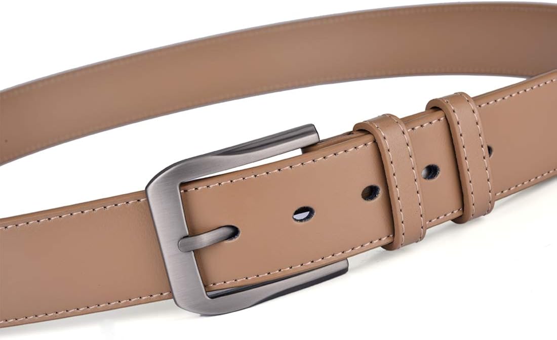 Beltox Fine Men’s Casual Leather Jeans Belts 1 1/2” Wide 4MM Thick Alloy Prong Buckle Work Dress Belt for Men at  Men’s Clothing store