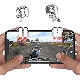 TOPMIXER, Mobile Game Controller PUBG Clip Controller Joystick Joypad Fire Button Survivor/Cellphone Game Trigger Aim Button Shooter Joystick/Compatible for iPhone Android