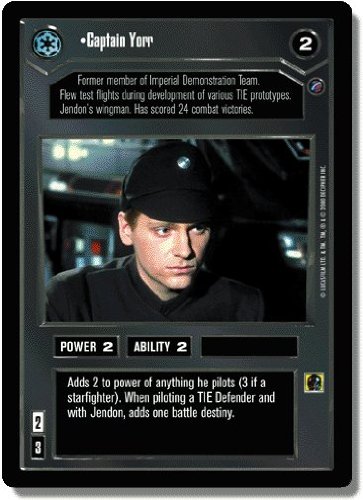Star Wars CCG Death Star 2 II Uncommon Captain Yorr