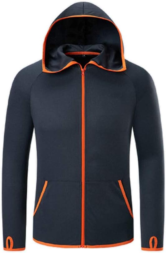 Men Outdoor Fishing Jacket Quick Dry Hydrophobic Long Sleeve Hooded Coat Zipper Fishing Sun Protection Clothing