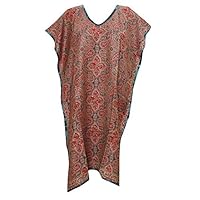 Womens Beach Wear Caftan Purple Paisley Print Bohemian Wilma Dresses XXL
