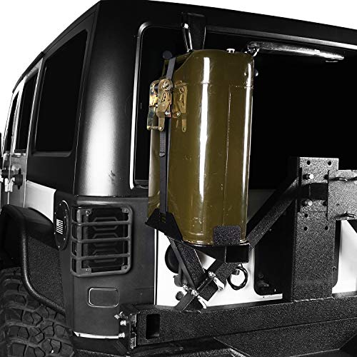 u-Box Jeep Wrangler JK Spare Tire Jerry Can Mount Fit 5.3 Gallon (Jeep Wrangler JK 07-18)