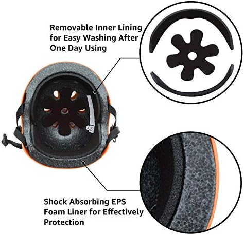 Black skateboarding helmet with adjustable straps, suitable for biking, on sale for $23.99.