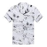 Boy Hawaiian Aloha Luau Shirt and Shorts 2 Piece Cabana Set in White Map and Surfer 8