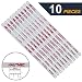 HAUTMEC Hacksaw Replacement Blades BI-METAL (10 Pack) High Speed Steel Grounded Teeth 24 TPI x 12" Length 0.025" Thick x 1/2" Width HT0017-CT