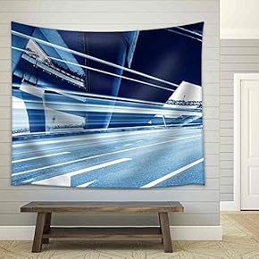 High Way Bridge - Fabric Wall Tapestry Home Decor - 51x60 inches