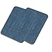 ZEFFFKA Small Premium Quality Denim Iron On Jean Patches No-Sew Shades of Blue 8 Pieces Cotton Jeans Repair Kit 2