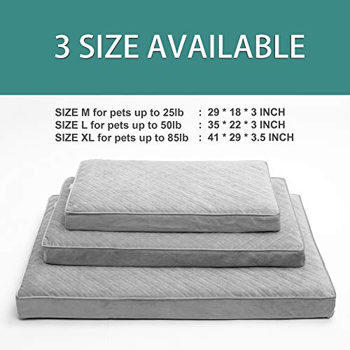 HACHIKITTY Orthopedic Dog Bed Removable Cover, Crate Dog Bed Mattress Washable, Joint Relief Dog