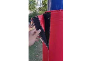 Red Column Covers Outside Padded Post Protector, 48 60 72 96 Inch Tall Heavy Duty Safety Pads for Round Poles Waterproof Gara