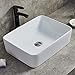 Ufaucet Modern Porcelain Above Counter White Ceramic Bathroom Vessel Sink,Art Basin Wash Basin for Lavatory Vanity Cabinet primary