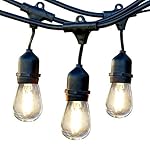 Brightech Ambience Pro LED Outdoor Weatherproof Commercial Grade String Lights - WeatherTite Technology - Includes 2-watt LED Bulbs - 24 Foot String