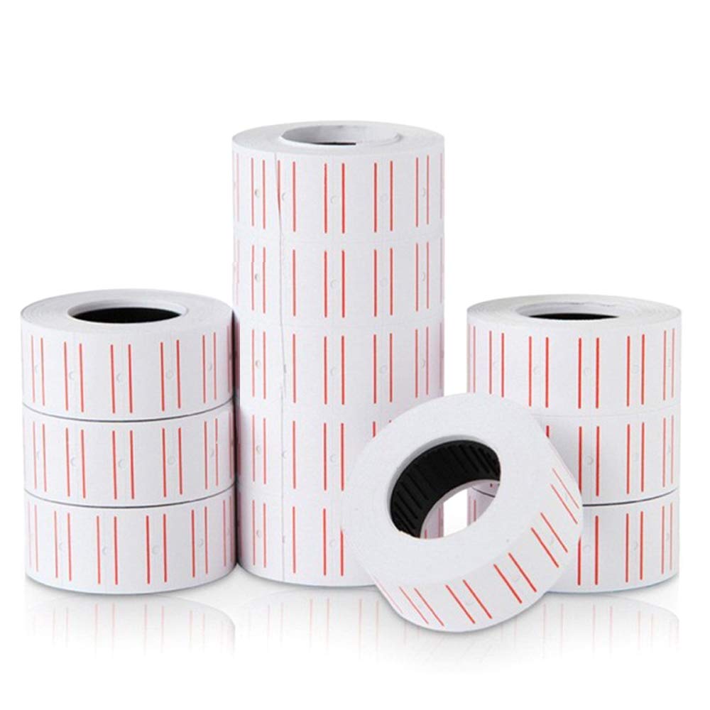 DSL 12 Rolls White Price Label MX5500 Price Tag Gun Labeling 22mm x 12mm / CT1