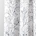 DriftAway Ryan Sketch Flower Floral Branch Leaves Lined Thermal Insulated Window Curtain Valance Rod Pocket 52 Inch by 18 Inch Plus 2 Inch Header Black Line