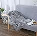 OJIA Deluxe Soft Faux Sheepskin Chair Cover Seat Pad Plain Shaggy Area Rugs for Bedroom Sofa Floor (2ft x 3ft, Grey)