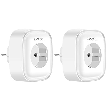 Smart Steckdose 2er Pack, ANCCY Intelligente WLAN Steckdose Kompatibel mit Alexa und Google Home, Timer Zeitplan/Überwachung 