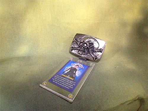 6 Raider+Skull+Crossbones+Buckle+Silver