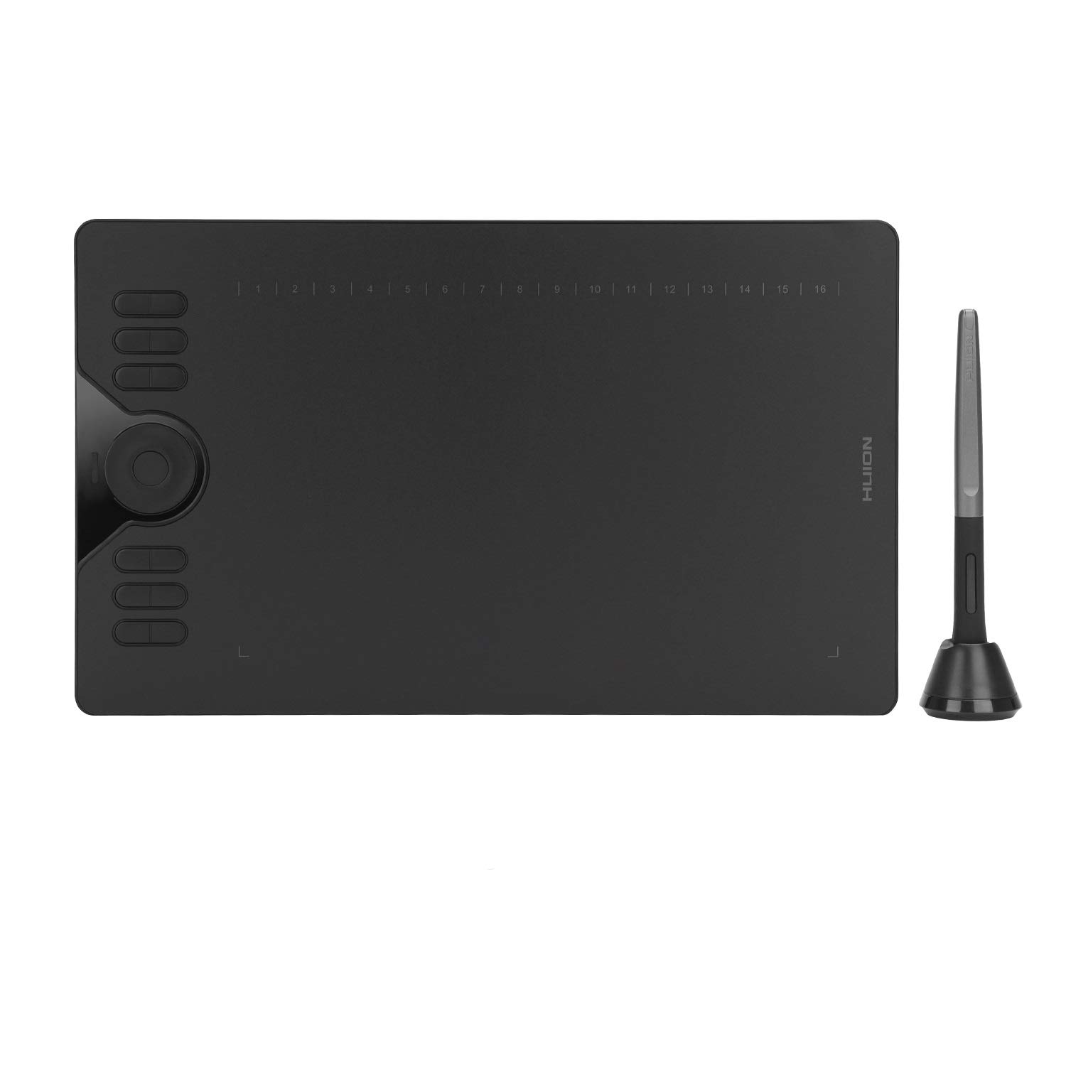 HUION HS610 Graphics Tablet for PC OTG Connectors for Android Device 8192 Levels Battery-free Pen with ±60° Tilt Function New Finger Touch Ideal for Remote Learning & Work from Home