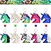 Flip Sequin Unicorn Keychains Colorful Unicorn Key Chain for Handbag Purse Party Embellishment (Color Set 1, 15 Pieces)