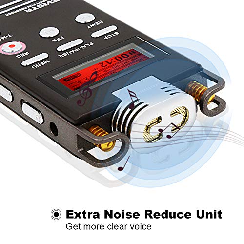 EVISTR Digital Voice Recorder 8GB L531536KPBS PCM Stereo Audio