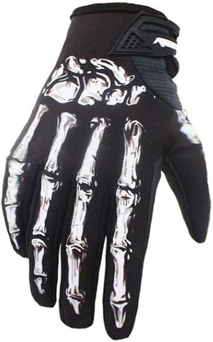 beiguoxia Practical Cycling Glove Skeleton Print Winter Outdoor Sport