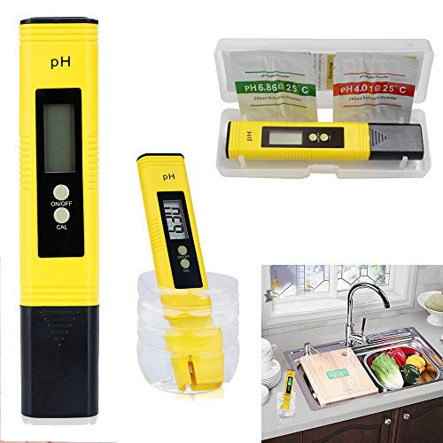 HJuyYuah Electric Digital PH Meter Tester Pocket Water Hydroponics Pen Aquarium Pool Test Yellow