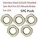 FieldSport® Stainless Steel 1/2x28 Thread Crush Washer Replacement Jam Nut For Muzzle Brake Locking and Position Adjustement, Stainless Steel, 5PC Pack