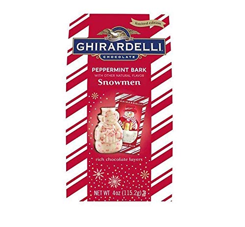Ghirardelli Peppermint Bark Snowman Bag 4oz