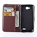 LG Optimus L90 Case , Leathlux Leaf Magnetic Style PU Leather Flip Case Cover For LG Optimus L90 / D415 / D405 Black