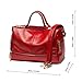 Mn&Sue Punk Slouchy Soft PU Leather Red Purse Women Handbags Top Handle Satchel Crossbody Bags